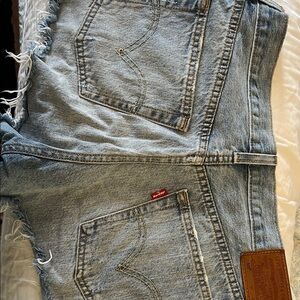 Levi's women’s button fly cut off denim shorts